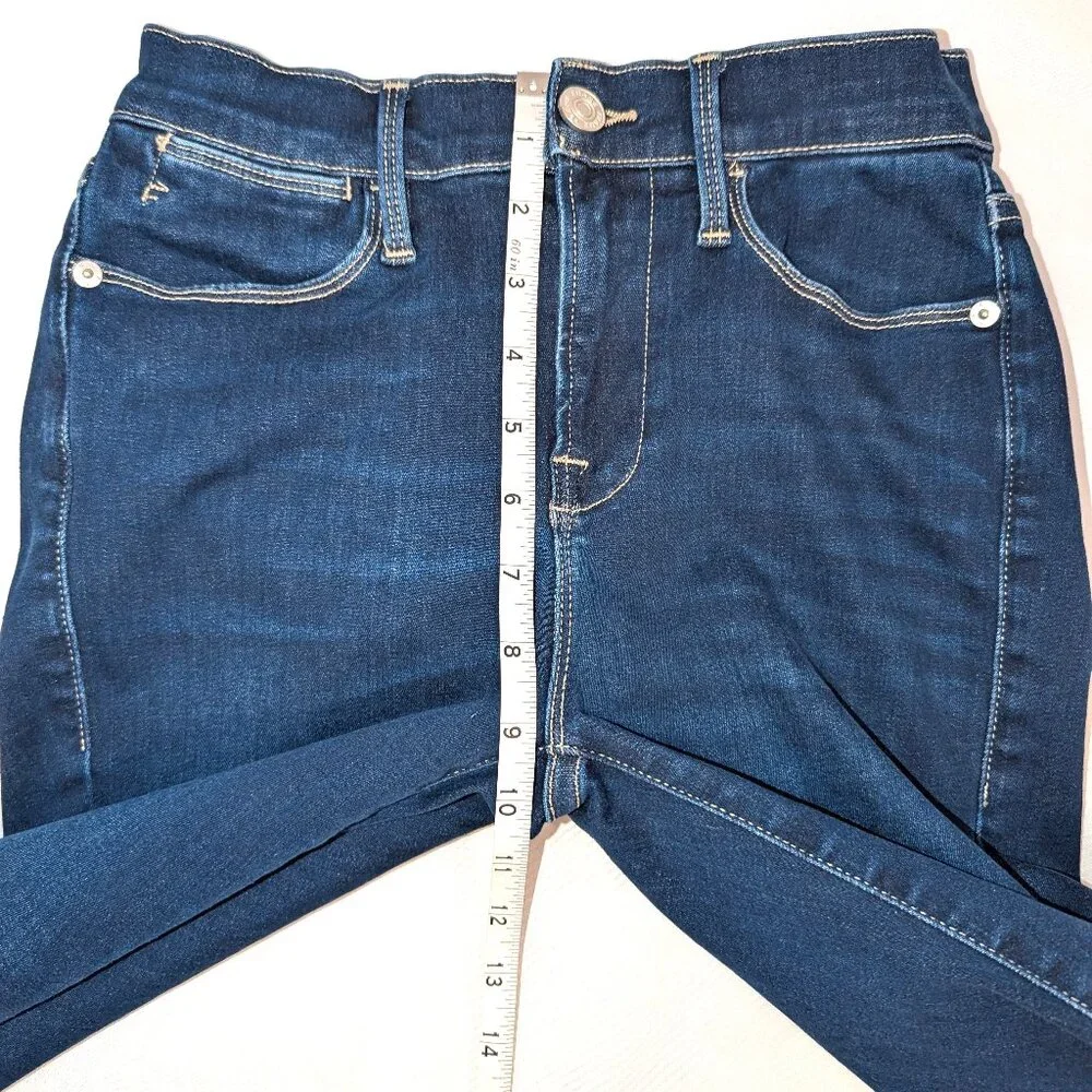 Frame | Le High Skinny Crop Jeans Sanctuary Dark Wash | Size 26 - Picture 9 of 13